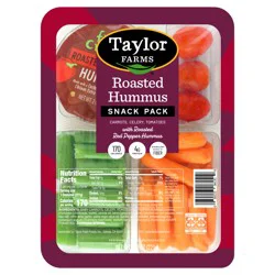 Taylor Farms Roasted Hummus Snack Pack - 7.8 oz