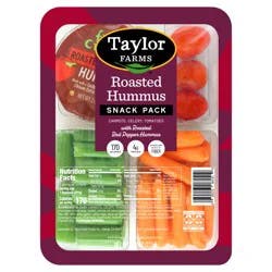 Taylor Farms Roasted Hummus Snack Pack - 7.8 oz