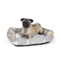 Top Paw Dog Print Cuddler Bed