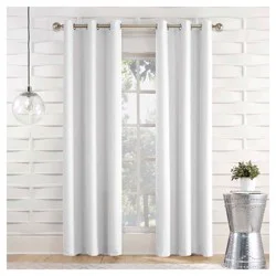 Rissa Grommet Print Panel Curtain Pair White, 80" x 63"