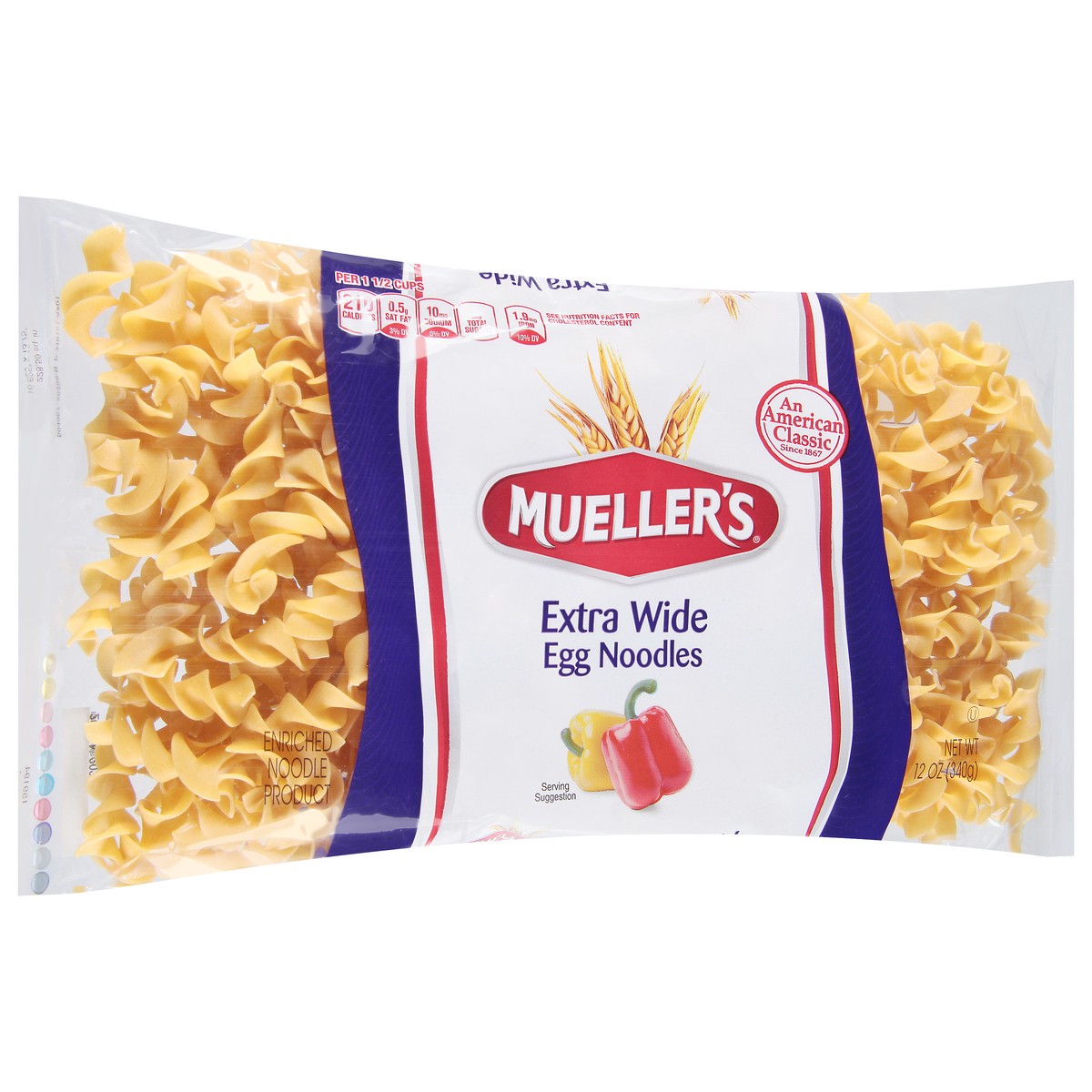 slide 2 of 9, Mueller's Extra Wide Egg Noodles, 12 oz