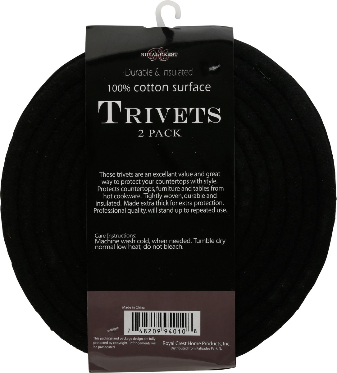 slide 5 of 10, Royal Crest 2 Pack Size 9 Inch Round Trivets 2 ea, 2 ct