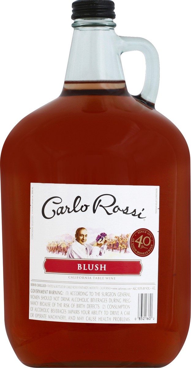 slide 3 of 3, Carlo Rossi Blush Wine, 4 liter