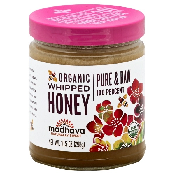 slide 1 of 1, Madhava Organic Whipped Honey, 10.5 oz