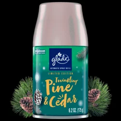 Glade Automatic Spray Refill, Air Freshener, Twinkling Pine & Cedar, 6.2 oz