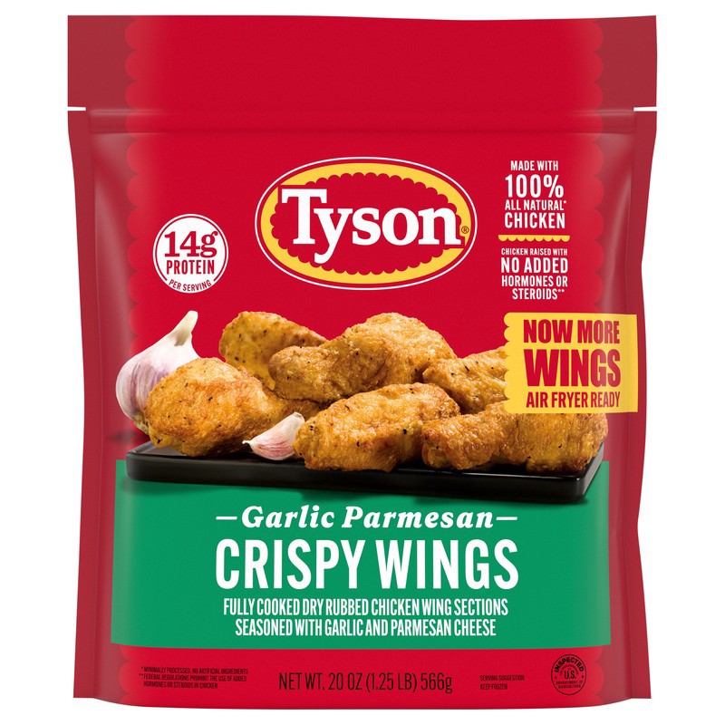 slide 1 of 6, Tyson Garlic Parmesan Crispy Wings, 20 oz