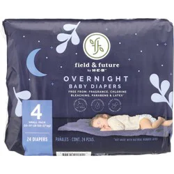 Field & Future by H-E-B Small Pack Baby Overnight Diapers - Size 4