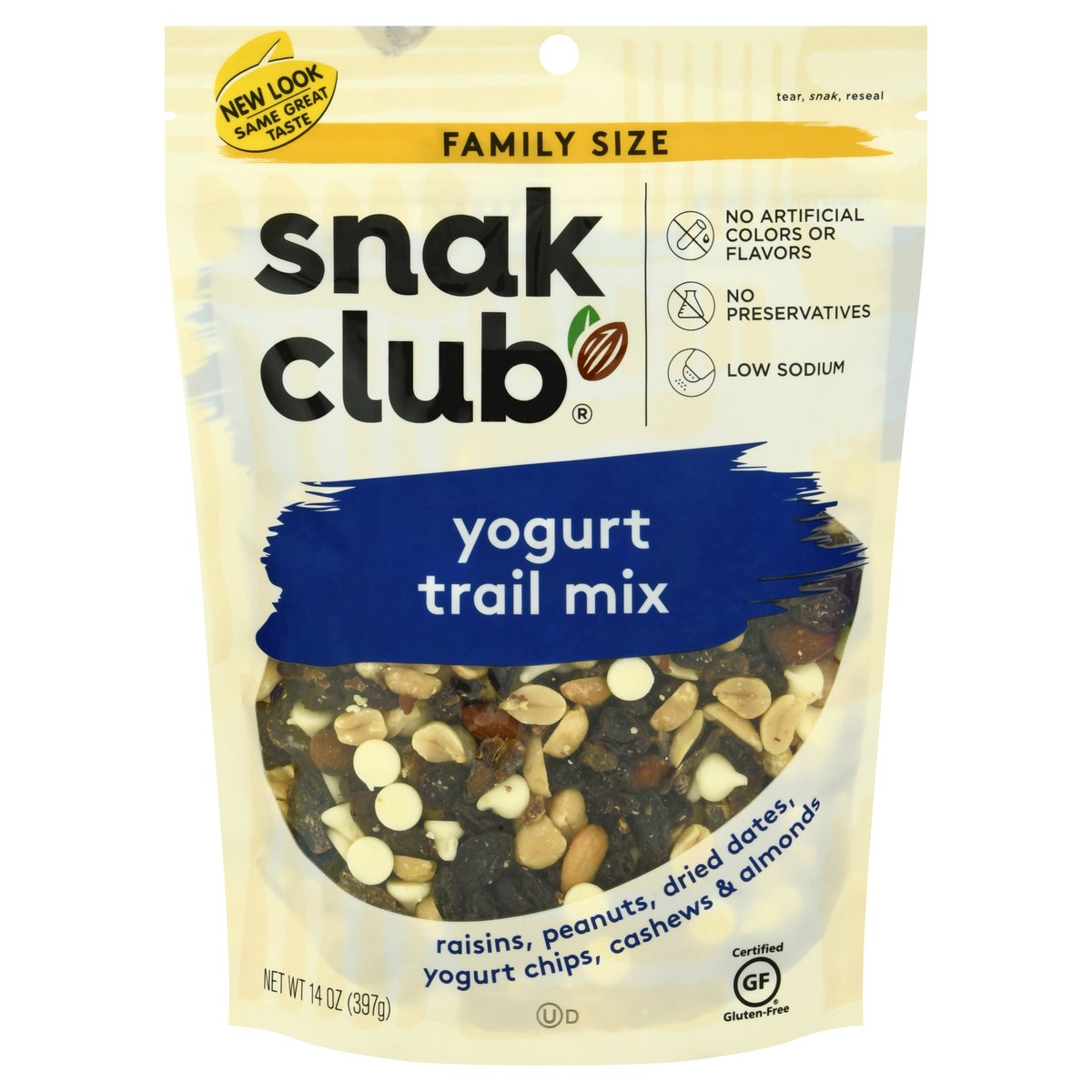 slide 1 of 9, Snak Club Family Size Yogurt Trail Mix 14 oz, 14 oz