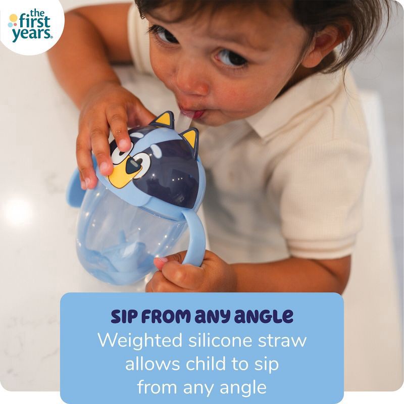 slide 7 of 7, The First Years Bluey 7 fl oz Weighted Straw Trainer Cup 1 Each, 1 ct