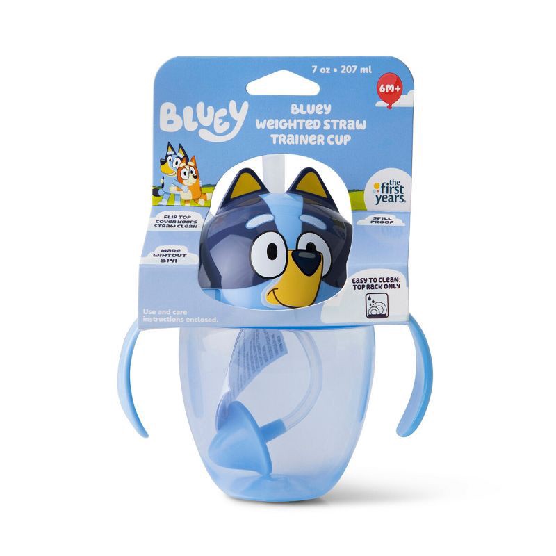 slide 2 of 7, The First Years Bluey 7 fl oz Weighted Straw Trainer Cup 1 Each, 1 ct
