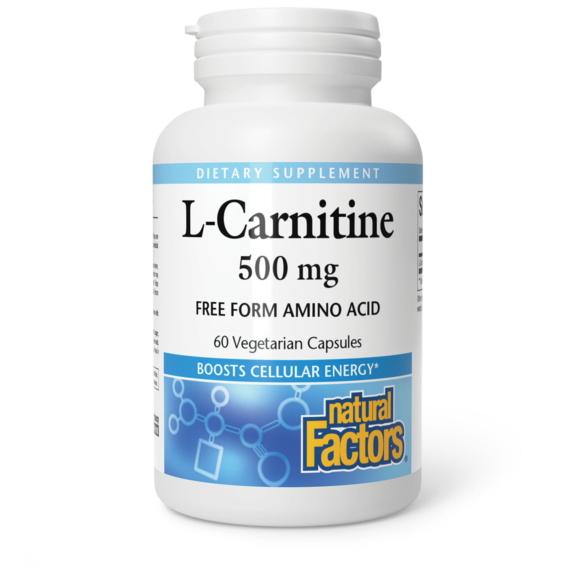 slide 1 of 2, Natural Factors L-Carnitine, 60 ct