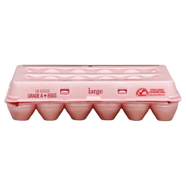 slide 1 of 1, Publix Large Grade A Eggs, 18 ct