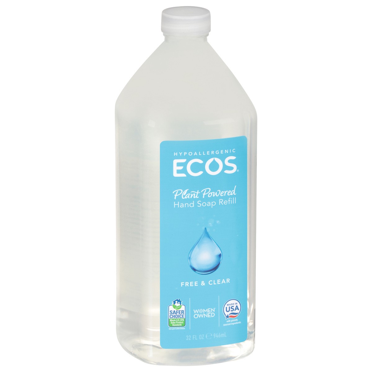 slide 7 of 9, ECOS Free & Clear Refill Hand Soap 32 fl oz, 32 fl oz