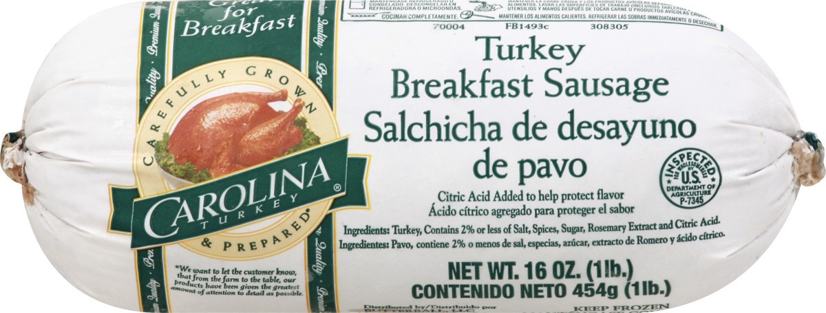 slide 9 of 10, Carolina Turkey Breakfast Sausage 16 oz, 16 oz