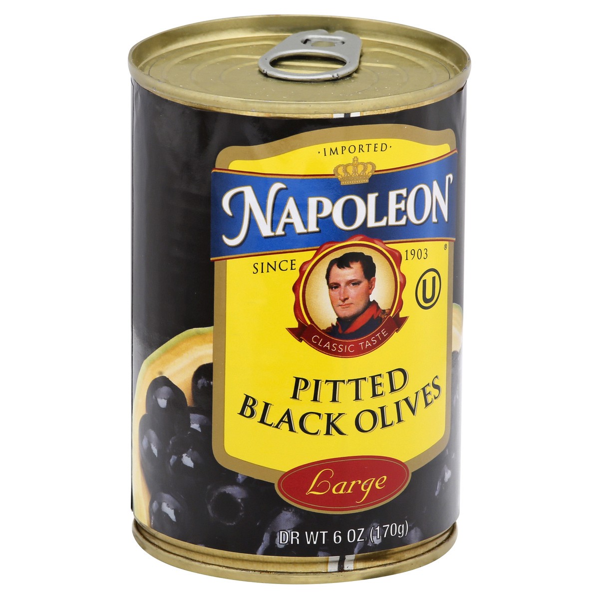 slide 10 of 13, Napoleon Black Pitted Large Olives 6 oz, 6 oz