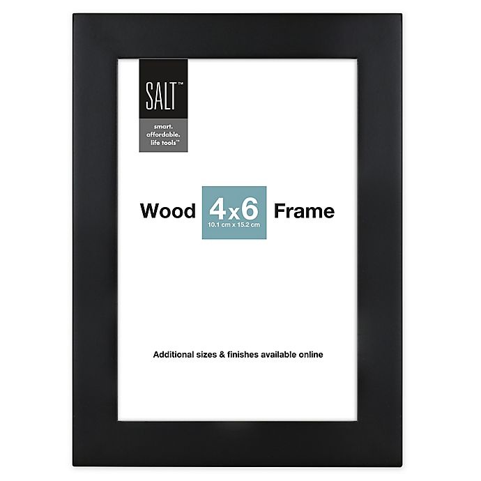 slide 1 of 2, SALT Matted Wood Picture Frame - Black, 4 in x 6 in