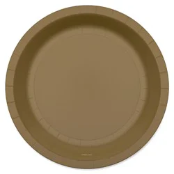 American Greetings 10-Count 7" All Occasion Paper Plates, Gold