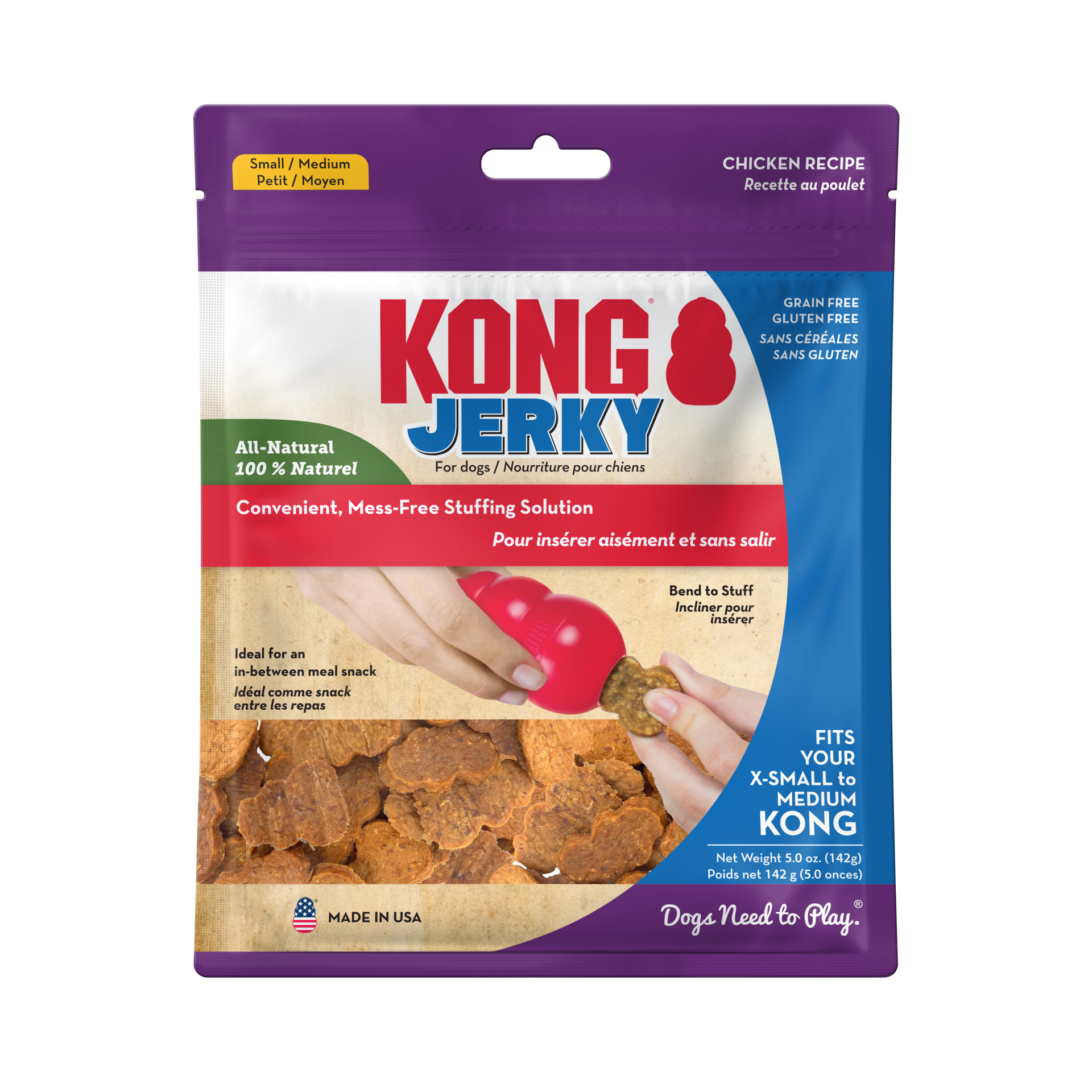 slide 3 of 4, KONG Jerky Chicken Sm/Md, small/medium