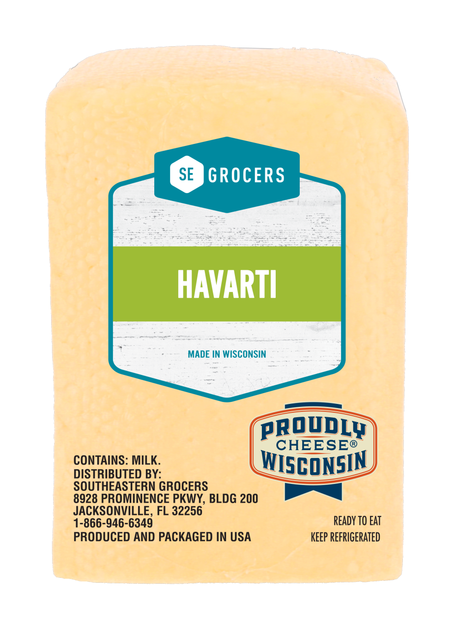 slide 1 of 1, SE Grocers Havarti Cheese, Per lb, 1 lb