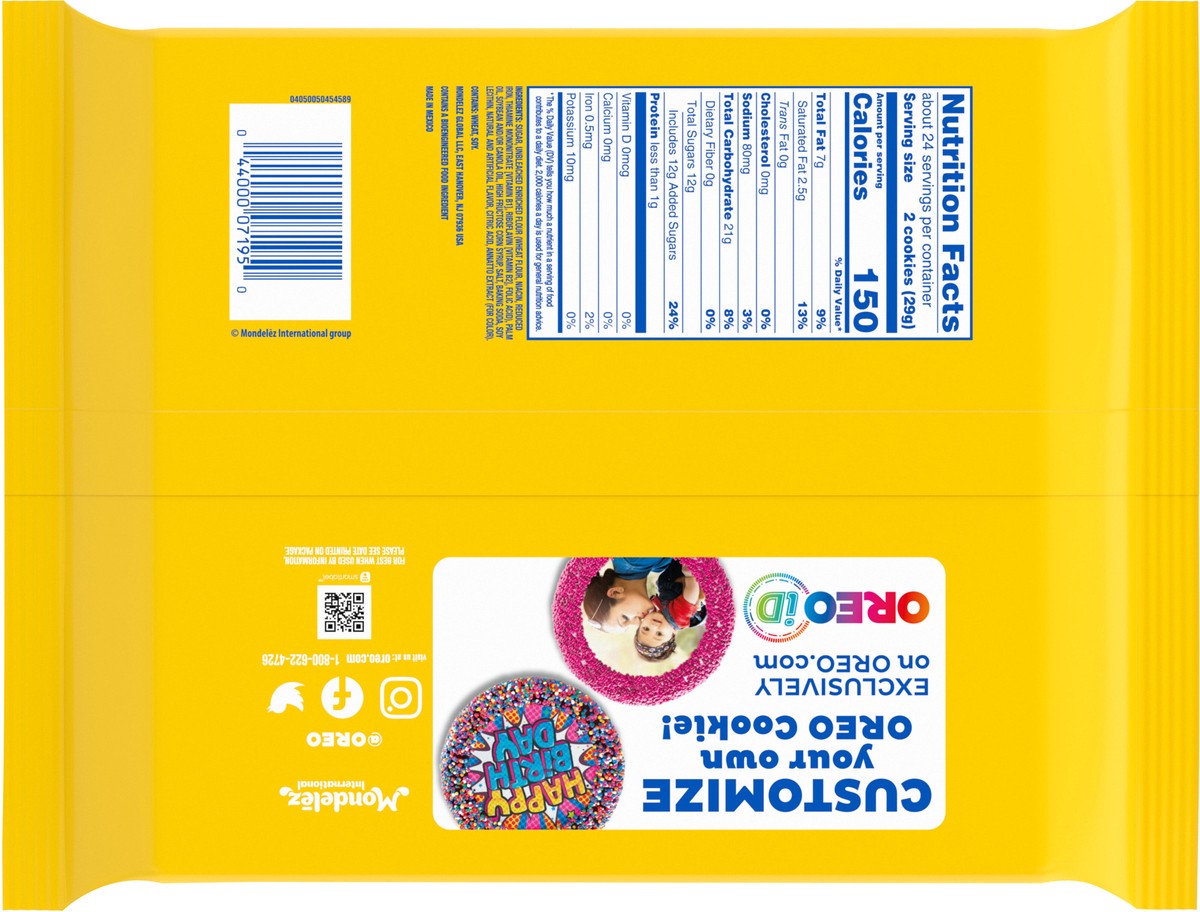 slide 10 of 13, OREO Lemon Creme Sandwich Cookies, Party Size, 24.95 oz, 24.95 oz