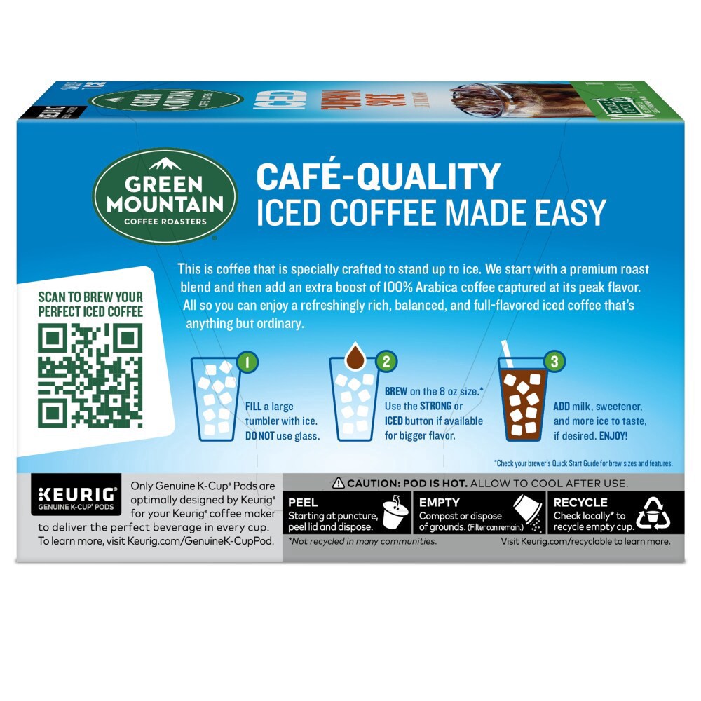 slide 6 of 6, Green Mountain Coffee Roasters ICED Pumpkin Spice, Single Serve Keurig K-Cup Pods, Flavored Ice Coffee- 10 ct, 10 ct