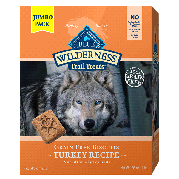 slide 1 of 5, Blue Buffalo Wilderness Trail Treats Dog Turkey, 36 oz