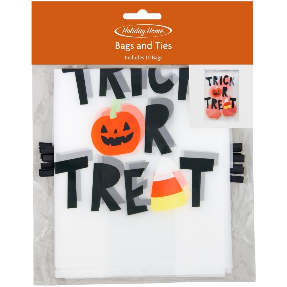 slide 1 of 1, Holiday Home Halloween Trick Or Treat Bag, 10 ct