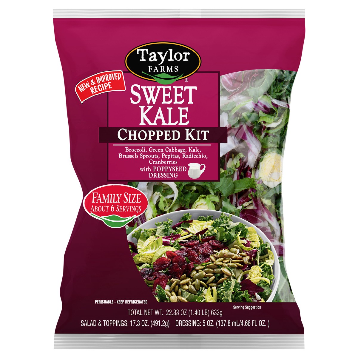 slide 1 of 3, Taylor Farms Family Sweet Kale Chopped Salad Kit, 16.4 oz