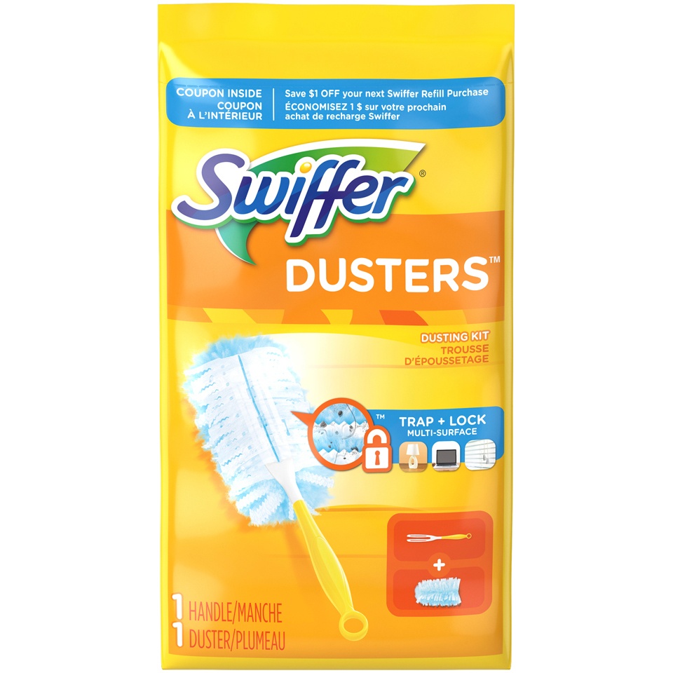 slide 1 of 1, Swiffer Dusters Dusting Kit 1 Handle, 1 Duster Pack, 1/Pack, 1 ct