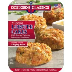 Dockside Classics Gourmet Lobster Cakes with Sauce, 12 oz, 4 ct