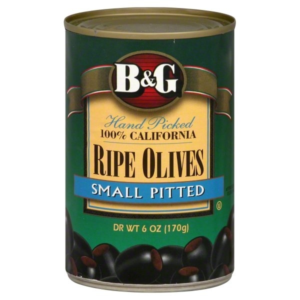 slide 1 of 1, B&G Small Pitted Olives, 6 oz
