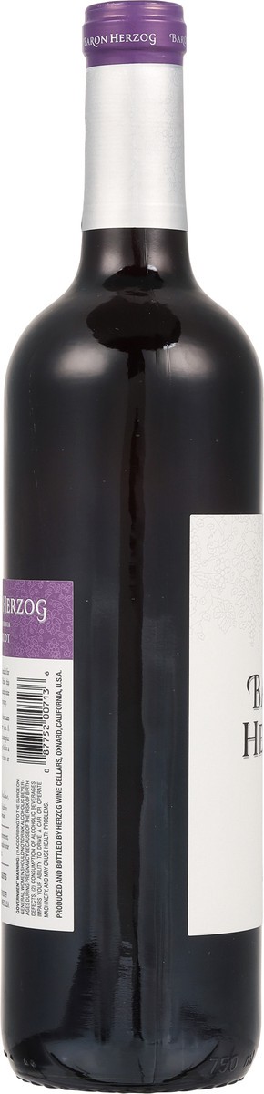 slide 5 of 9, Baron Herzog Merlot - Kosher For Passover, 750 ml