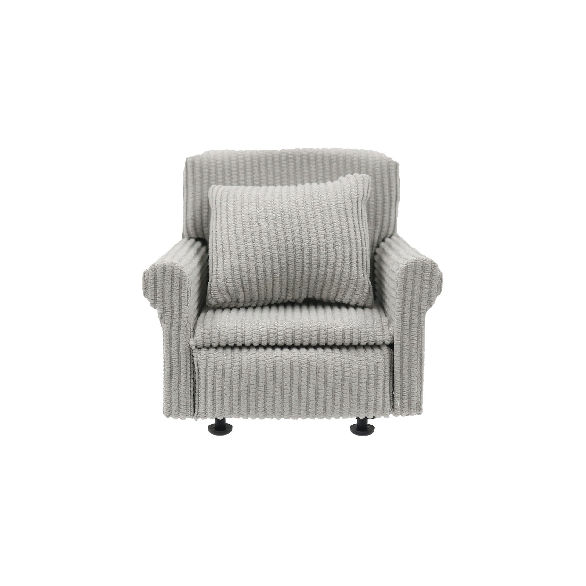 slide 3 of 3, Miniature Gray Textured Chair By Make Market, 3.2 in x 2.7 in x 3.3 in