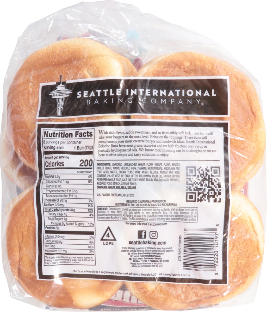 slide 3 of 14, Seattle International Baking Company Buns 8 ea, 8 ct