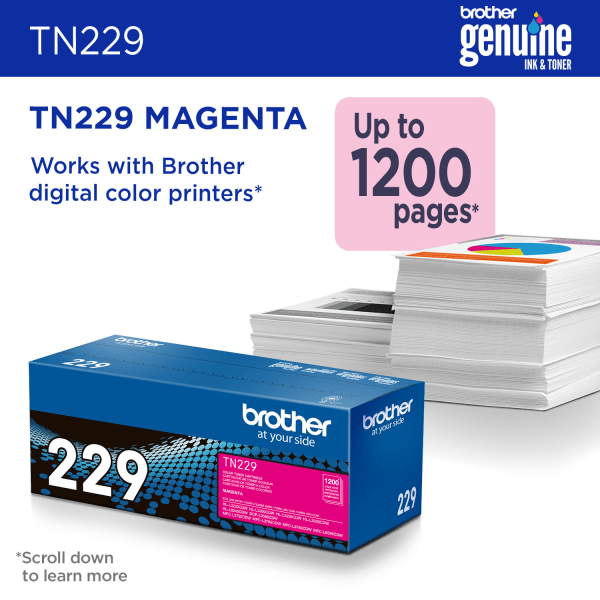 slide 6 of 8, Brother Genuine Tn-223M Magenta Toner Cartridge, 1 ct