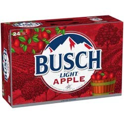 Busch Light Apple American Lager Beer 24 Pack, 12 fl oz Cans