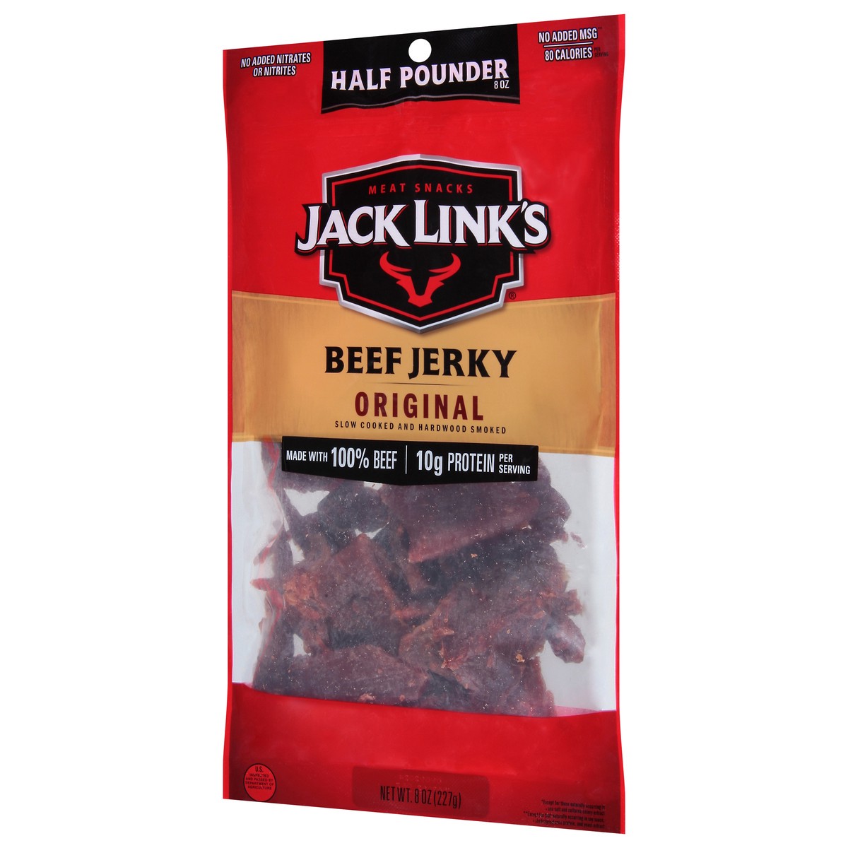 slide 8 of 9, Jack Link's Original Beef Jerky Half Pounder 8 oz, 8 oz