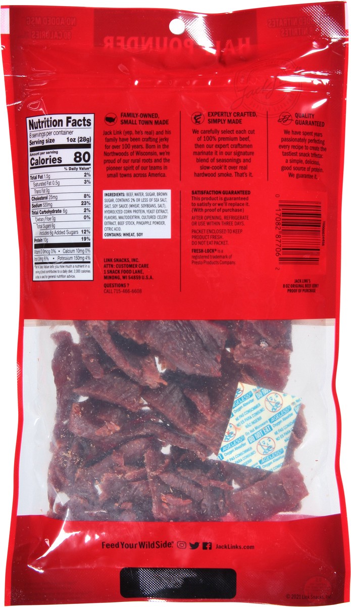 slide 6 of 9, Jack Link's Original Beef Jerky Half Pounder 8 oz, 8 oz
