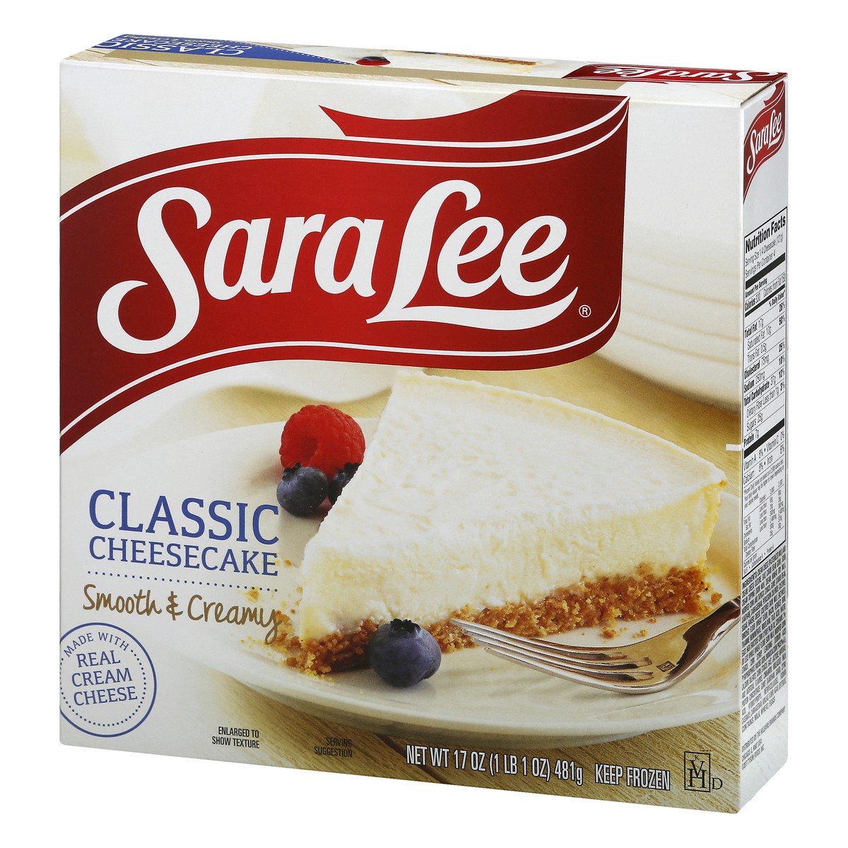 slide 1 of 9, Sara Lee Original Cream Cheesecake, 17 oz