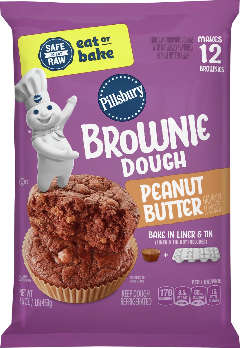 slide 6 of 9, Pillsbury Peanut Butter Brownie Dough 16 oz, 16 oz