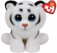 TY Beanie Babies Tundra Plush Tiger White Black