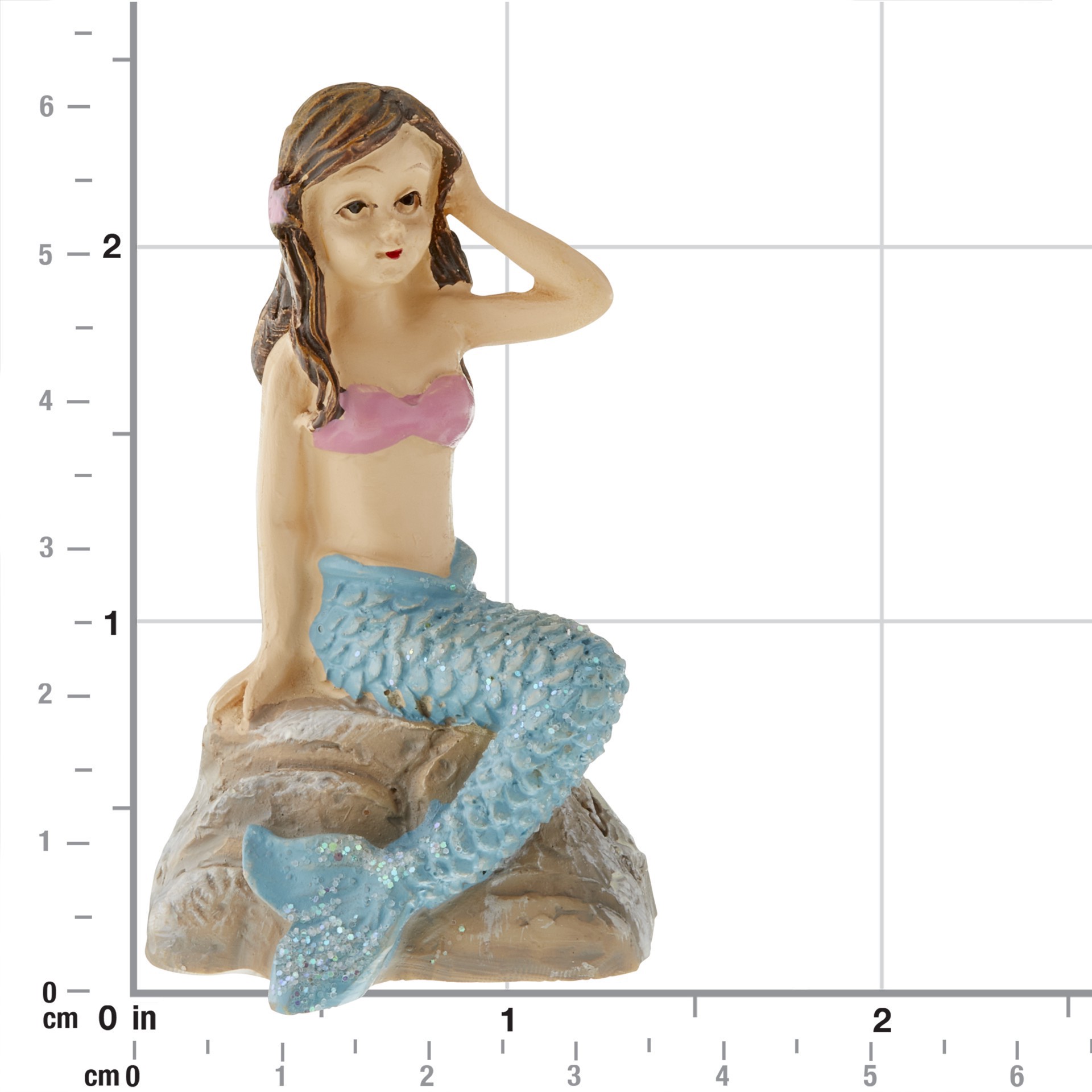 slide 2 of 4, Miniature Mermaid On A Rock By Make Market, 2.45 in x 1.48 in x 1.1 in