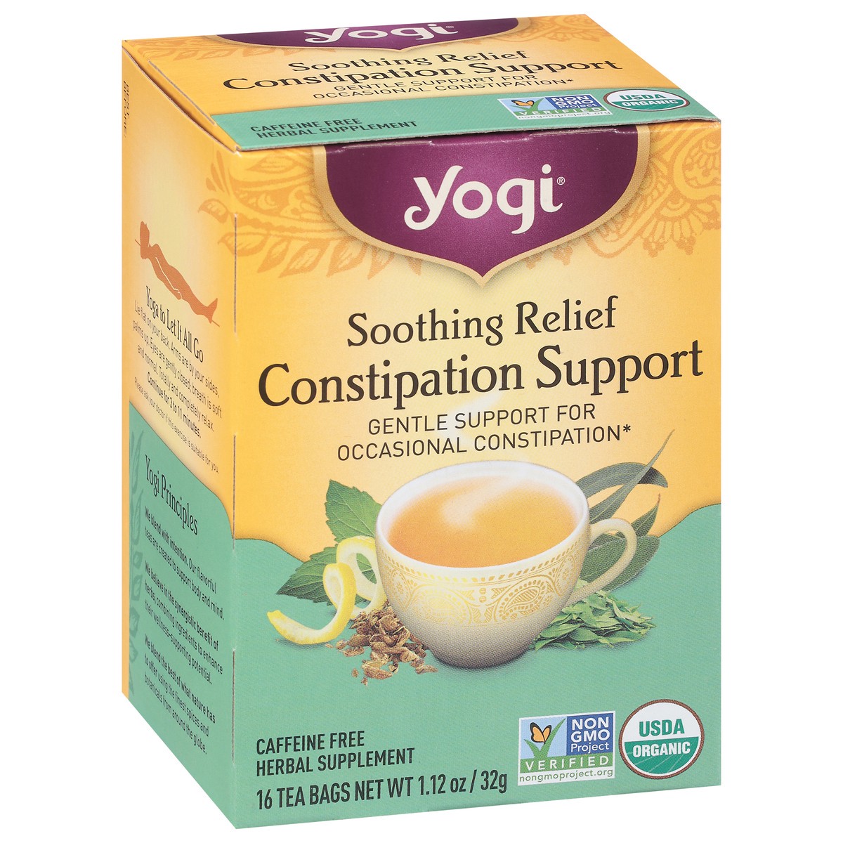 slide 7 of 12, Yogi Caffeine Free Soothing Relief Constipation Support 16 Tea Bags, 16 ct