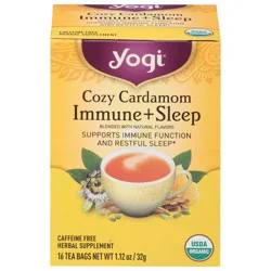 Yogi Caffeine Free Cozy Cardamom Immune + Sleep 16 Tea Bags