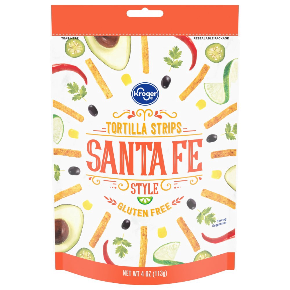 slide 3 of 3, Kroger Santa Fe Tortilla Strips Pouch, 4 oz