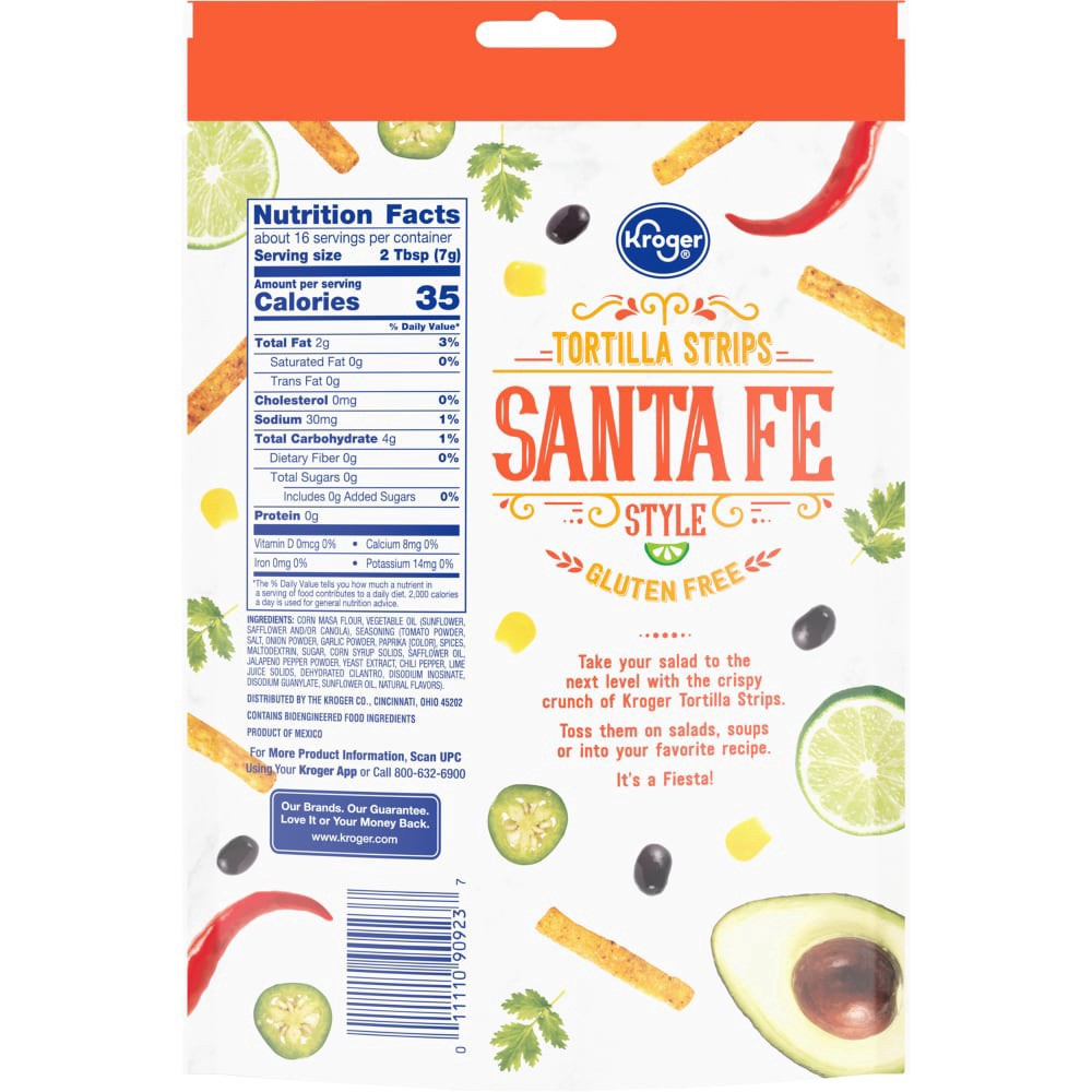 slide 2 of 3, Kroger Santa Fe Tortilla Strips Pouch, 4 oz