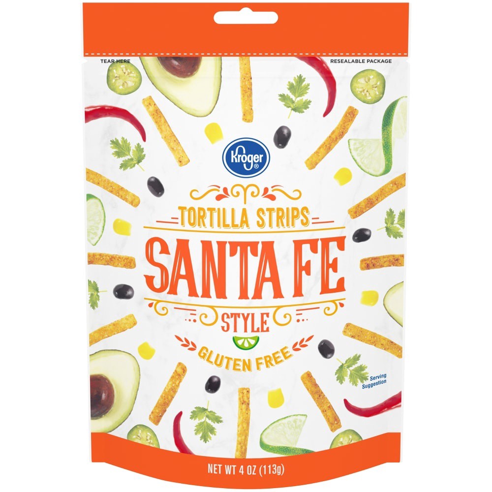 slide 1 of 3, Kroger Santa Fe Tortilla Strips Pouch, 4 oz