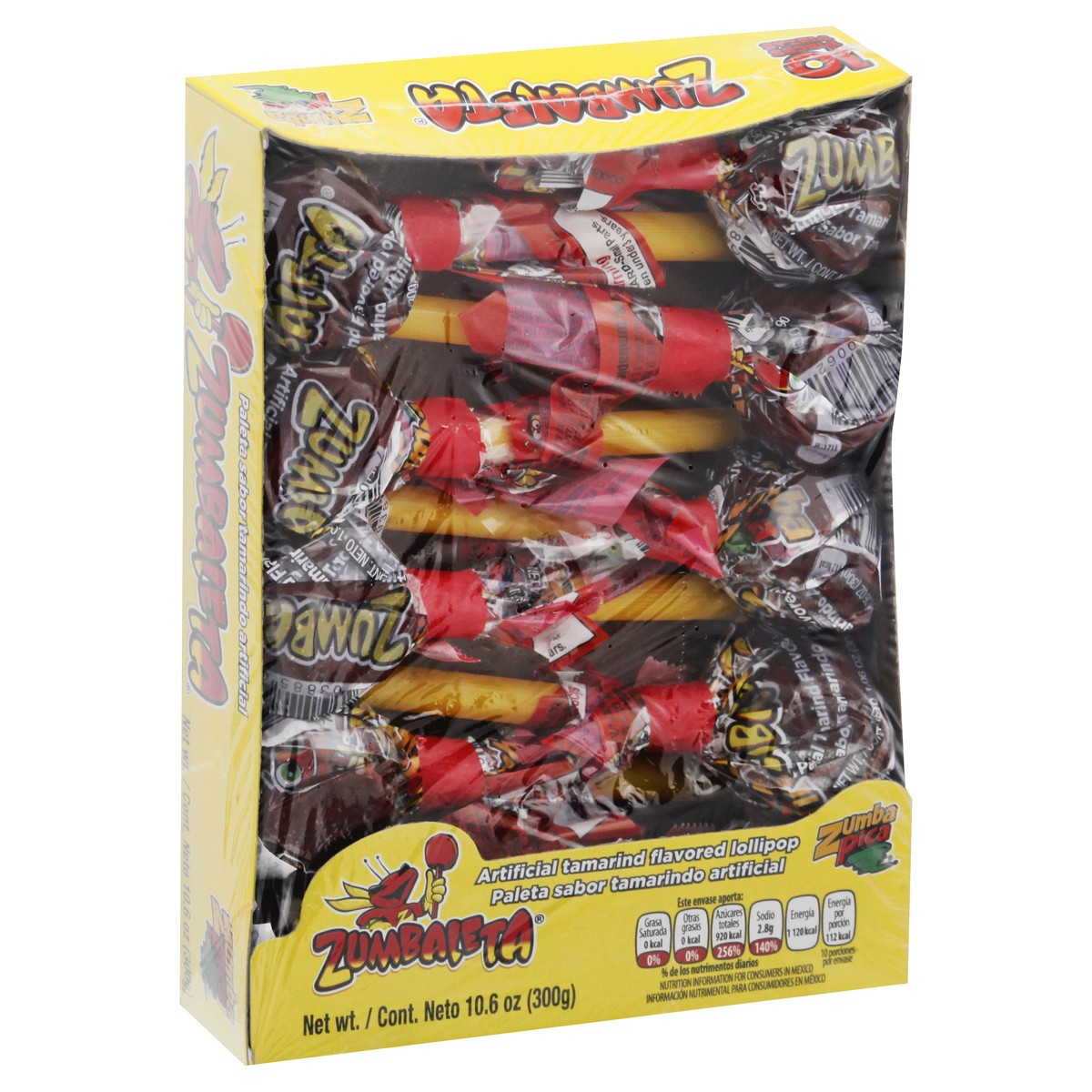 slide 4 of 9, Zumbaleta Artificial Tamarind Flavored Lollipop 10 ea, 10 ct