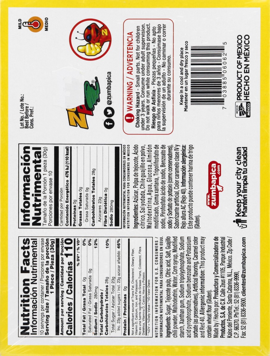 slide 6 of 9, Zumbaleta Artificial Tamarind Flavored Lollipop 10 ea, 10 ct