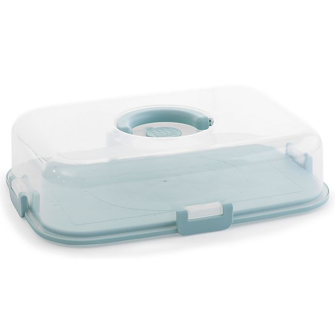 slide 3 of 5, Sweet Creations Cupcake/Cake Carrier - Blue, 1 ct